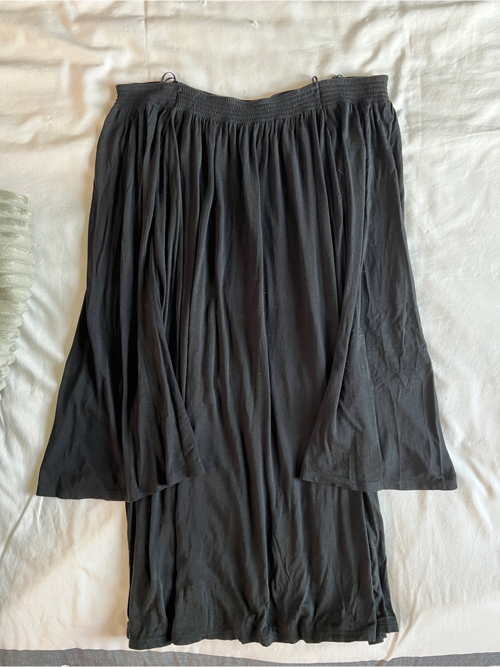 Express Black Mini Dress with Smocked Waist